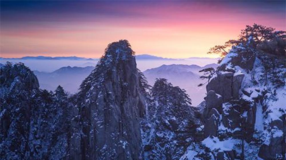 黄山雪景的后期调整